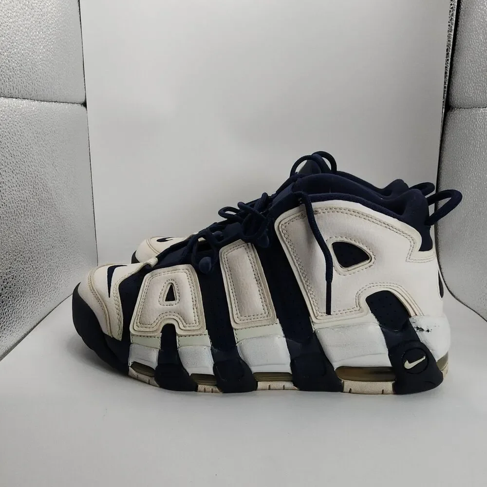 Nike‎ Air More Max Uptempo 2016 Olympic Men's Size 8 Shoes Navy White 414962-104